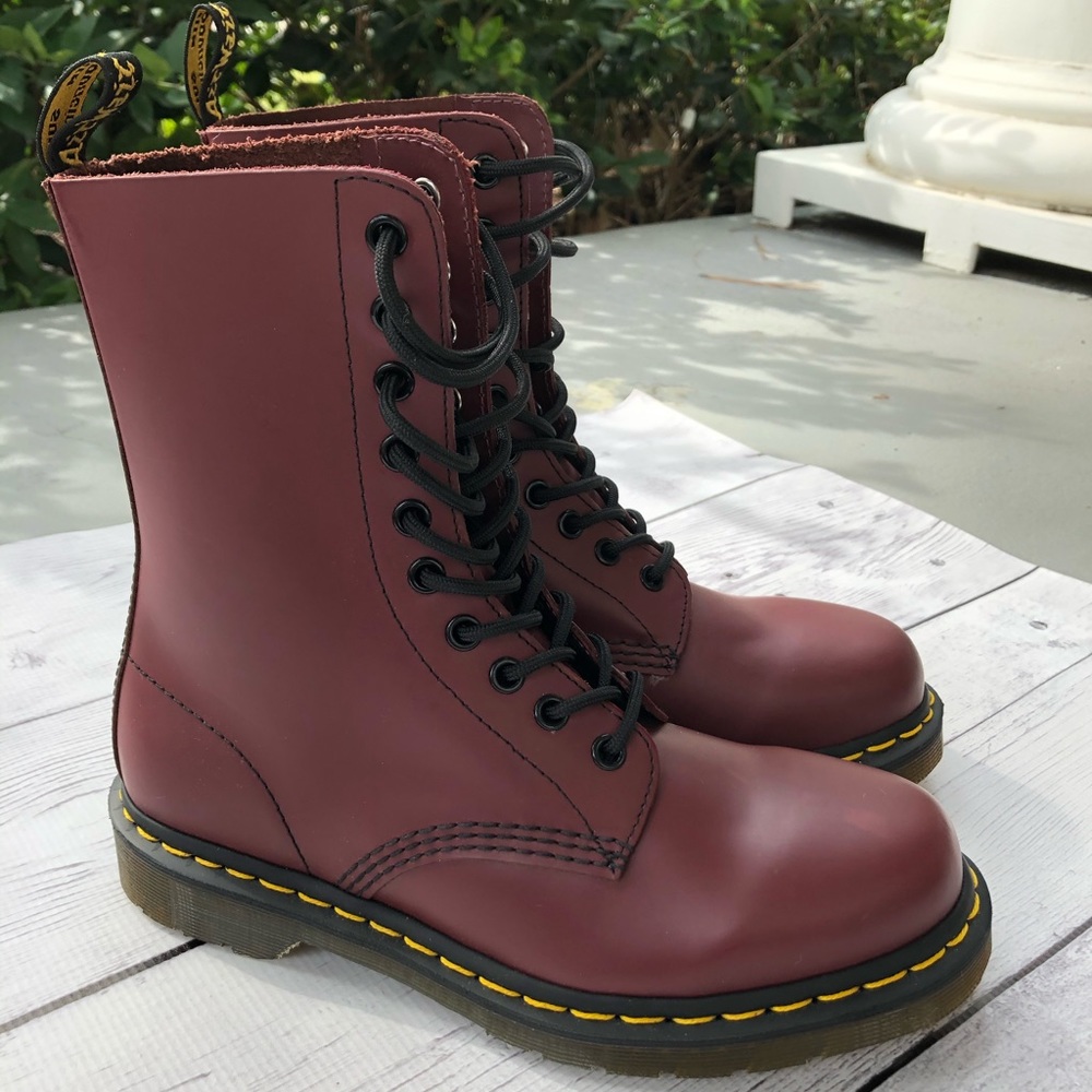 New Dr. Marten’s 1490 Cherry Red Combat Boots